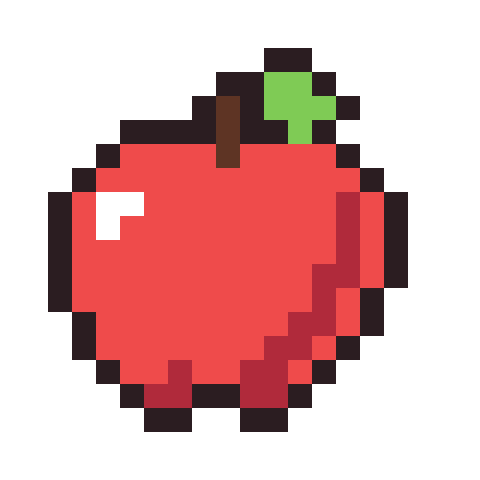 Apple pixel art icon