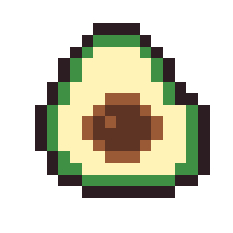 Avocado pixel art icon