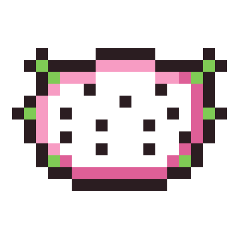 Dragon fruit pixel art icon