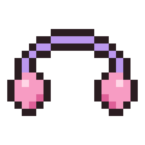 Earmuffs pixel art icon