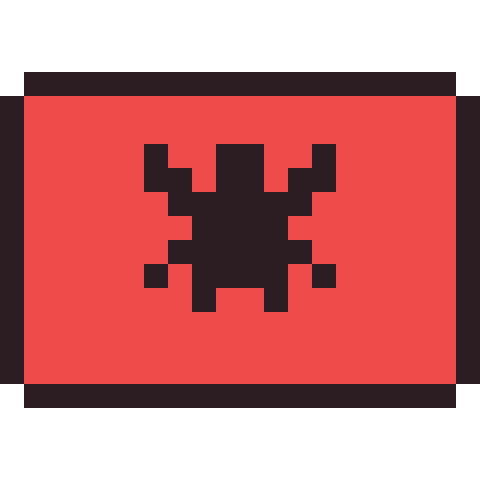 Albania flag pixel art icon