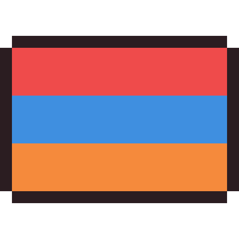 Armenia flag pixel art icon