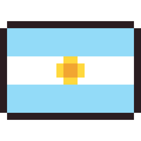 Argentina flag pixel art icon