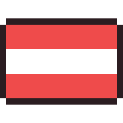 Austria flag pixel art icon