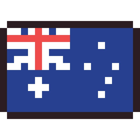 Australia flag pixel art icon