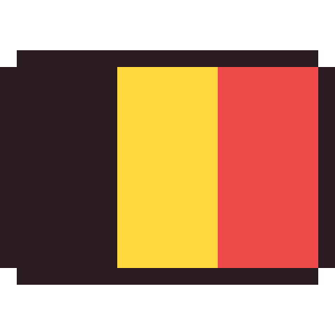 Belgium flag pixel art icon