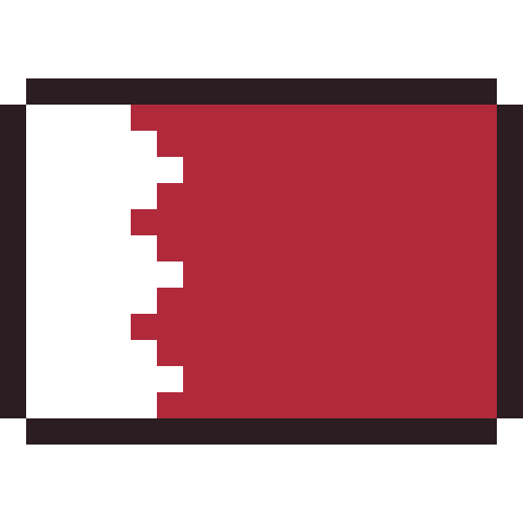 Bahrain flag pixel art icon