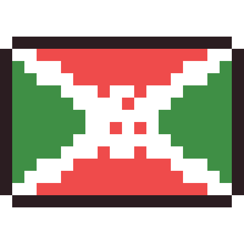 Burundi flag pixel art icon