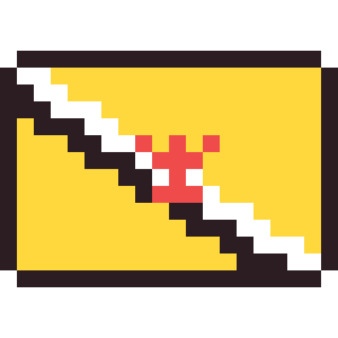 Brunei flag pixel art icon