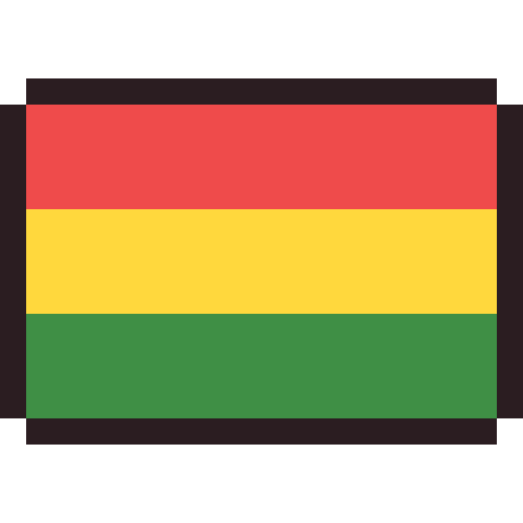 Bolivia flag pixel art icon