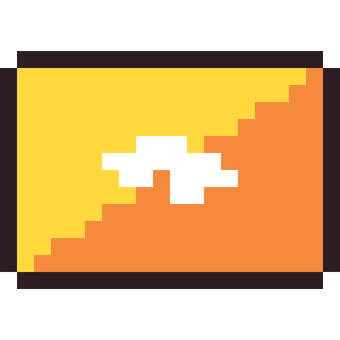 Bhutan flag pixel art icon