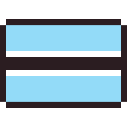 Botswana flag pixel art icon