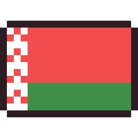 Belarus flag pixel art icon