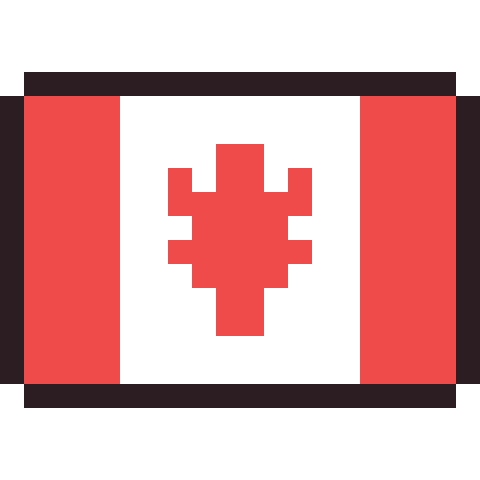 Canada flag pixel art icon