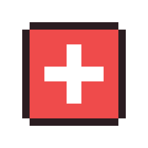 Switzerland flag pixel art icon