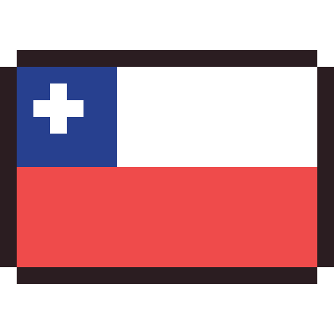 Chile flag pixel art icon