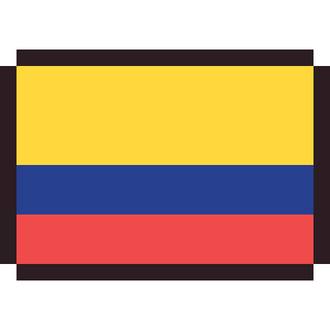 Colombia flag pixel art icon