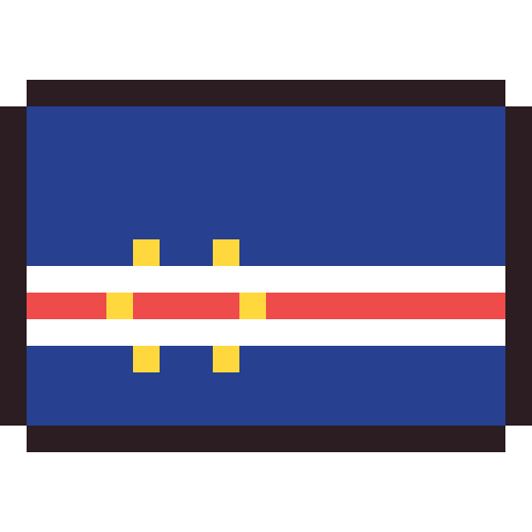 Cape Verde flag pixel art icon