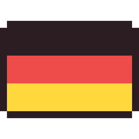 Germany flag pixel art icon