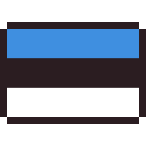 Estonia flag pixel art icon