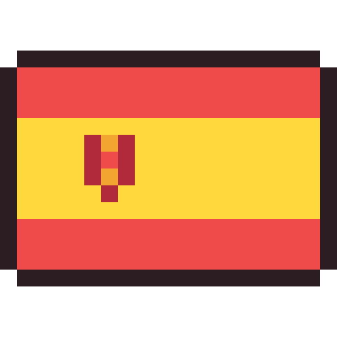 Spain flag pixel art icon