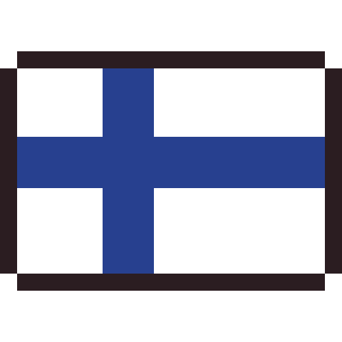 Finland flag pixel art icon