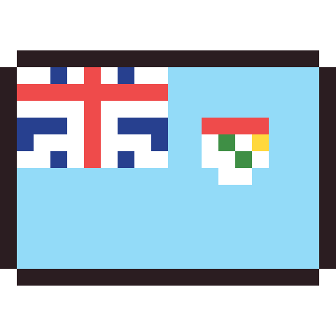 Fiji flag pixel art icon