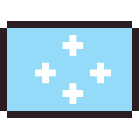 Micronesia flag pixel art icon