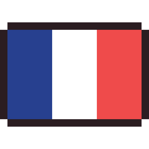 France flag pixel art icon