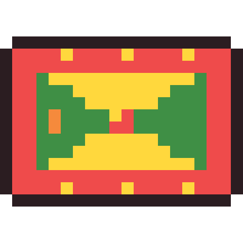 Grenada flag pixel art icon
