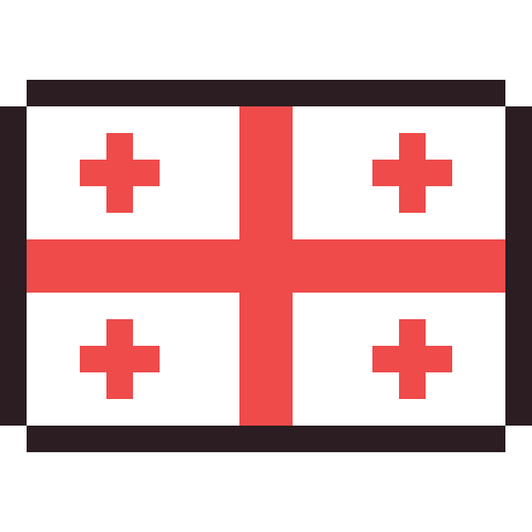 Georgia flag pixel art icon