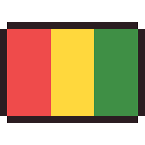 Guinea flag pixel art icon
