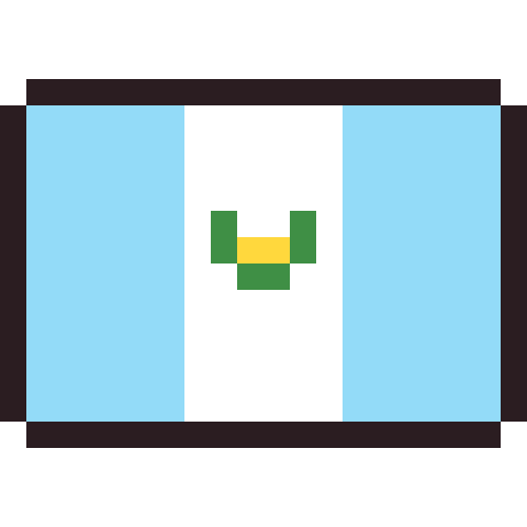 Guatemala flag pixel art icon