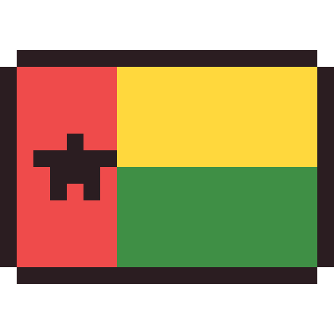 Guinea-Bissau flag pixel art icon