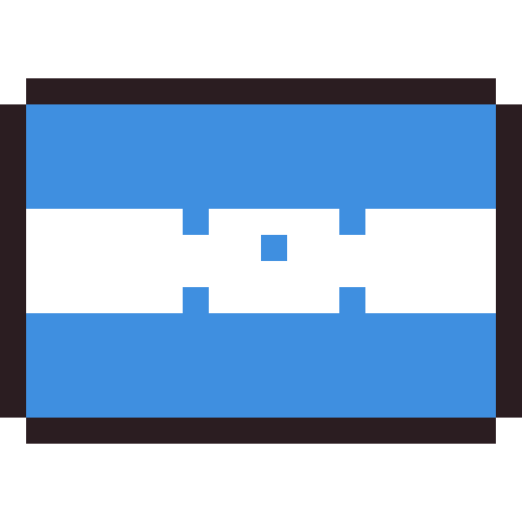 Honduras flag pixel art icon