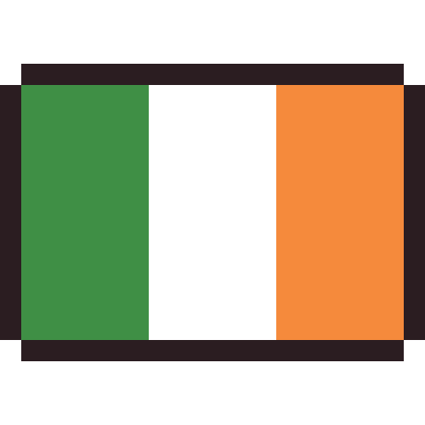 Ireland flag pixel art icon