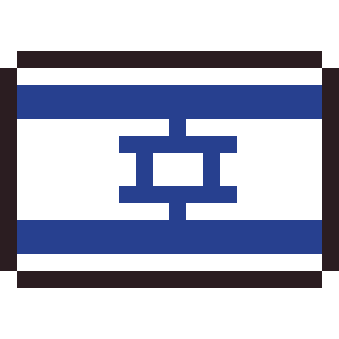 Israel flag pixel art icon