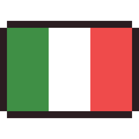 Italy flag pixel art icon