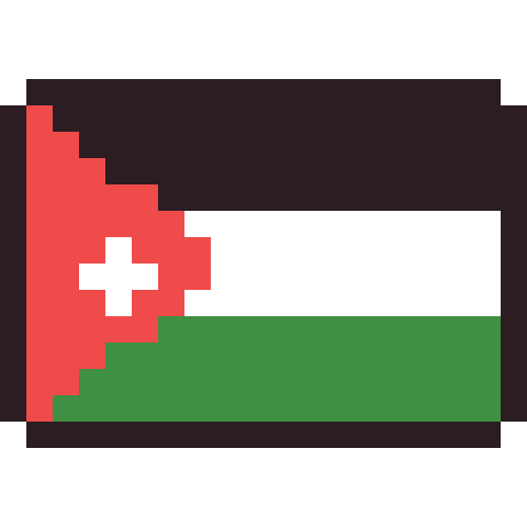 Jordan flag pixel art icon