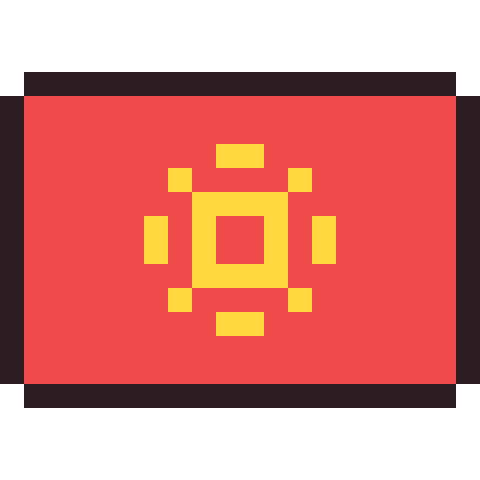 Kyrgyzstan flag pixel art icon