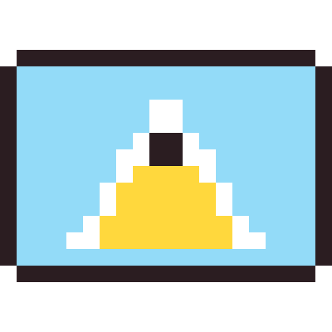 Saint Lucia flag pixel art icon