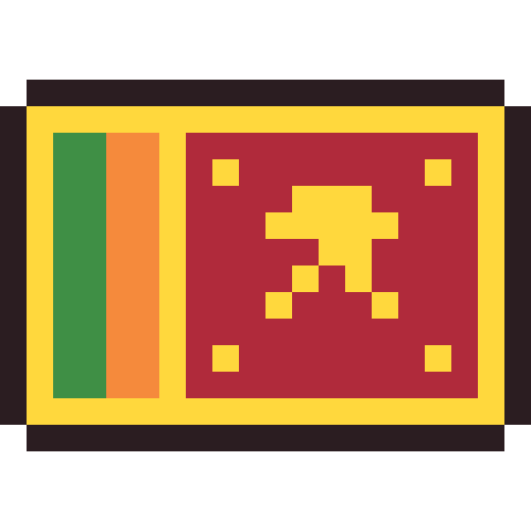 Sri Lanka flag pixel art icon