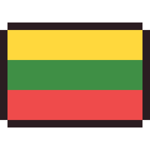 Lithuania flag pixel art icon
