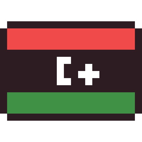 Libya flag pixel art icon