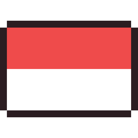 Monaco flag pixel art icon