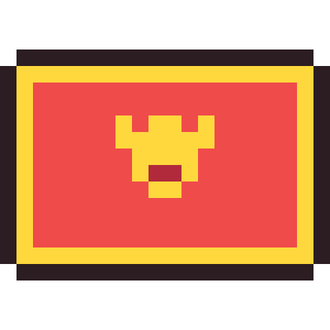 Montenegro flag pixel art icon