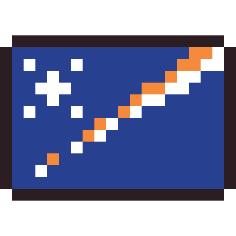 Marshall Islands flag pixel art icon