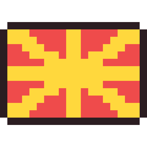 North Macedonia flag pixel art icon
