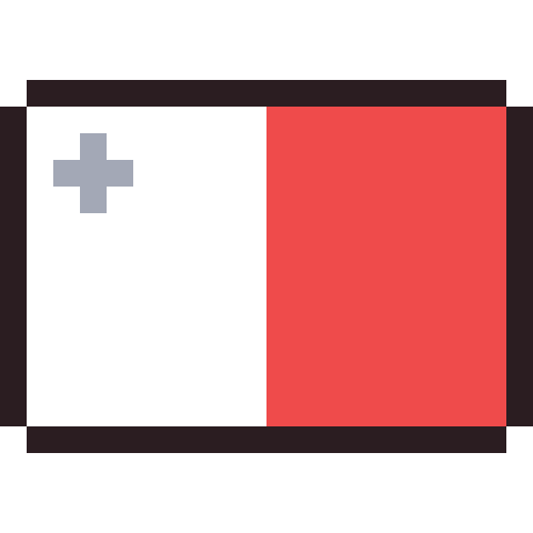Malta flag pixel art icon