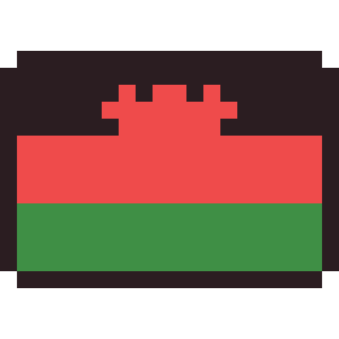 Malawi flag pixel art icon